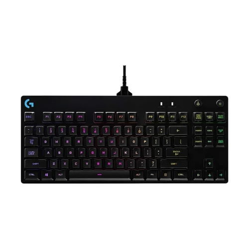 Logitech Pro Wired (GX Blue Clicky Switch) Mechanical RGB Backlit Gaming Keyboard