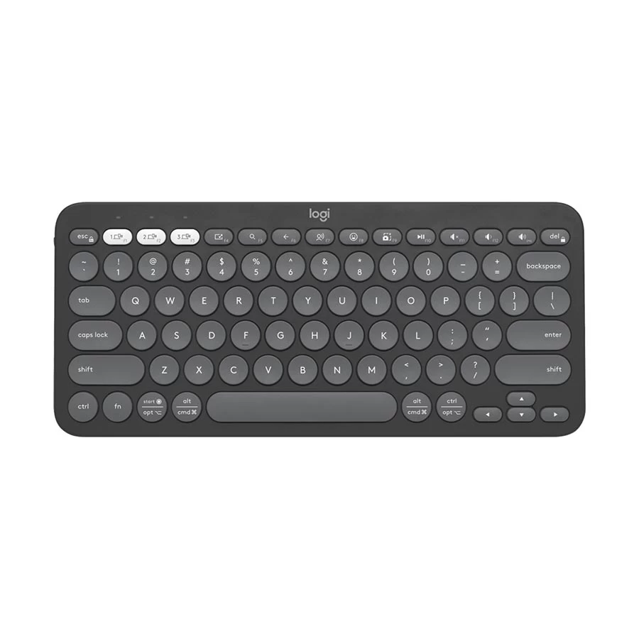 Logitech Pebble Keys 2 K380S Bluetooth Multi Device Tonal Graphite Keyboard