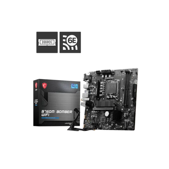 MSI B760M BOMBER WIFI DDR5 MATX MOTHERBOARD