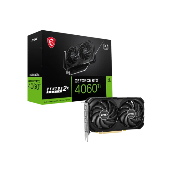 MSI GeForce RTX 4060 Ti VENTUS 2X BLACK 8G OC GDDR6 Graphics Card