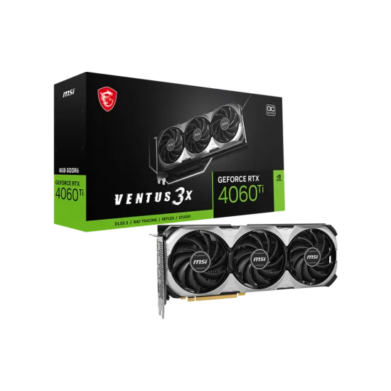 MSI GeForce RTX 4060 Ti VENTUS 3X E 8G OC GDDR6 Graphics Card