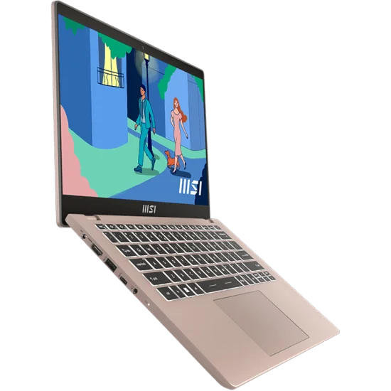 MSI Modern 14 C12MO Intel Core I3-1215U 12thGen 16GB DDR4 3200MHz RAM 512GB NVMe PCIe Gen3 SSD 14 Inch FHD Beige Rose Laptop