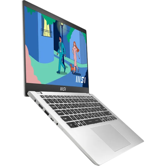 MSI Modern 14 C12MO Intel Core I3-1215U 12thGen 16GB DDR4 3200MHz RAM 512GB NVMe PCIe Gen3 SSD 14 Inch FHD Urban Silver Laptop