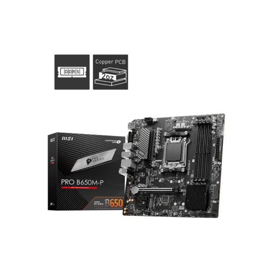 MSI PRO B650M-P AM5 Micro-ATX Motherboard