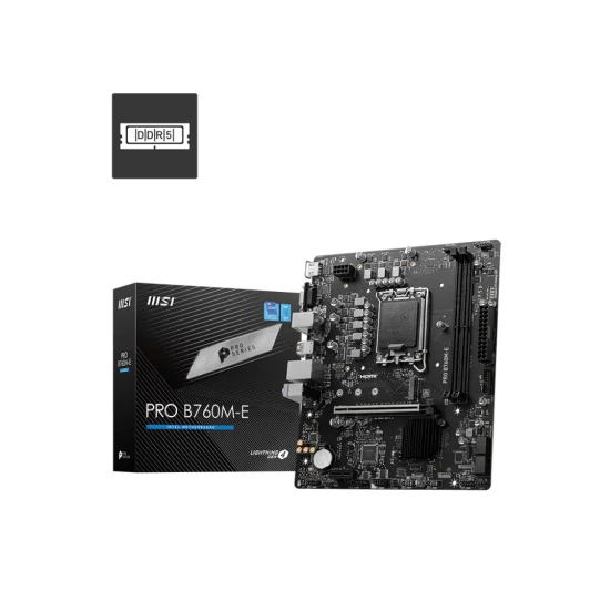 MSI PRO B760M-E DDR5 ATX Motherboard