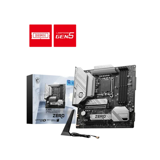 MSI B760M PROJECT ZERO LGA 1700 I DDR5 MATX Motherboards