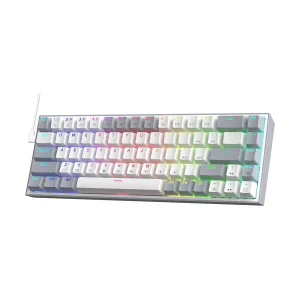 Redragon Castor K631 RGB Hot Swap Wired White Grey Mechanical Gaming Keyboard