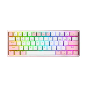 Redragon Fizz Pro K616 Tri Mode RGB Hot Swap White Pink Mechanical Gaming Keyboard