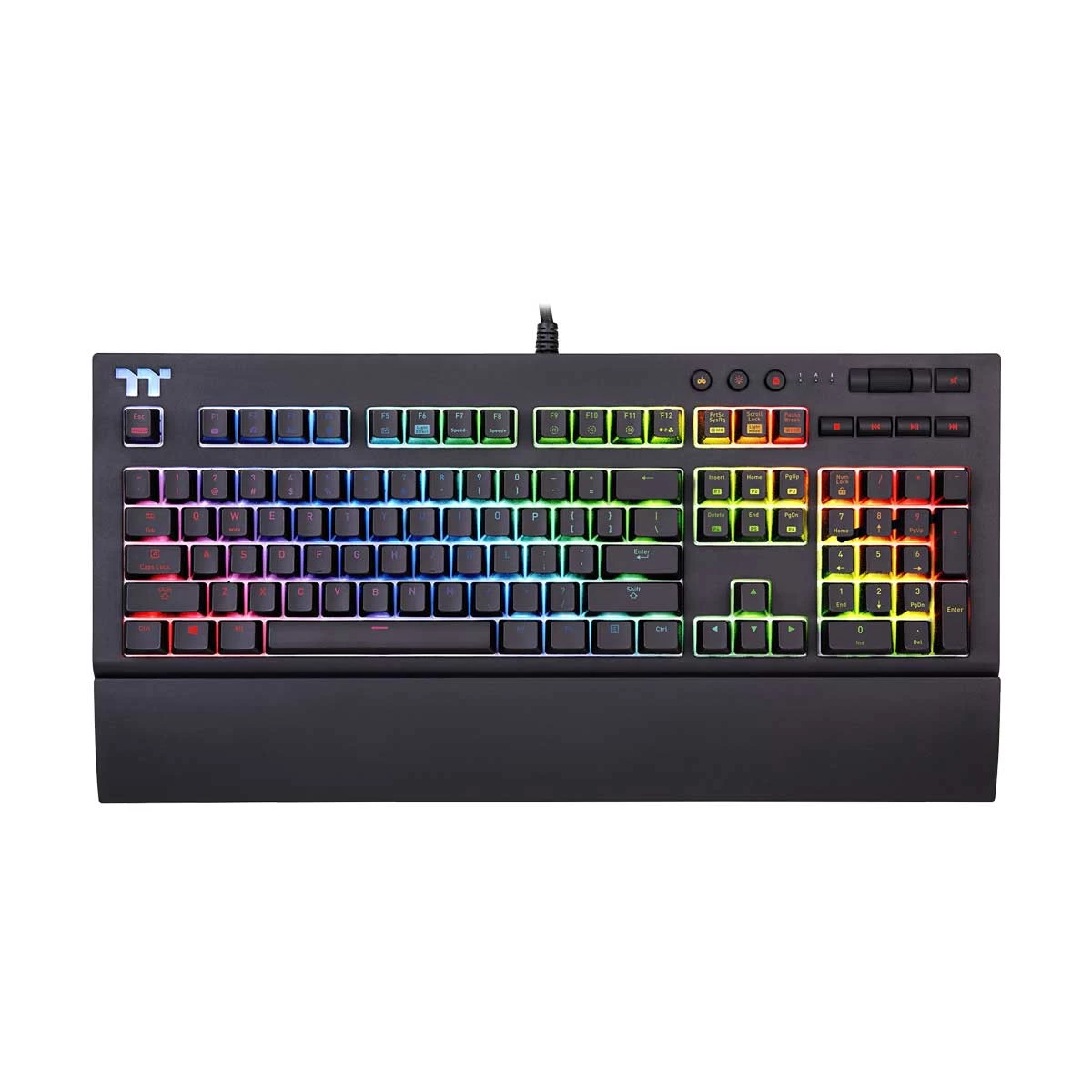 Thermaltake TT Premium X1 RGB Cherry MX Silver Wired Gaming Mechanical Black Keyboard