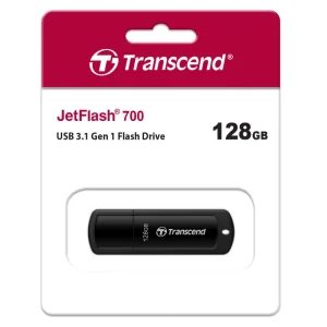 Transcend 128GB JetFlash 700 USB 3.1 Pen Drive Black