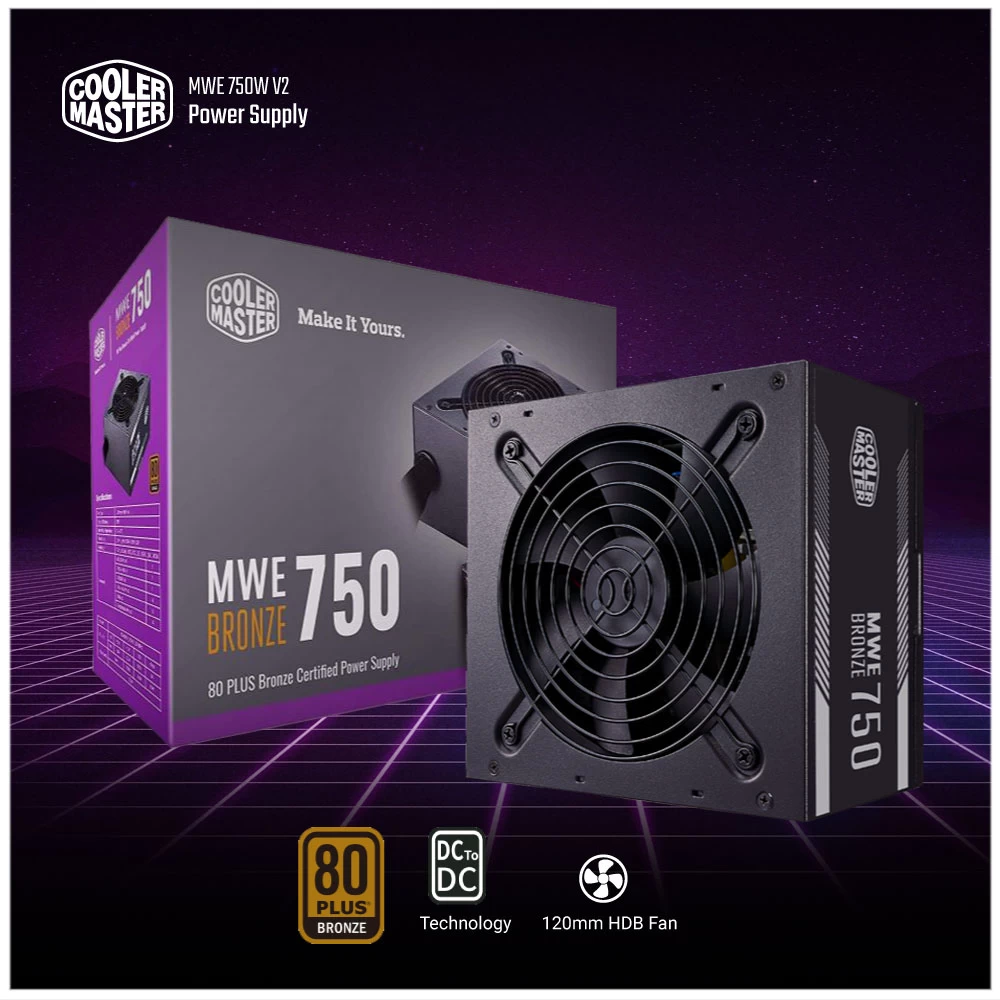 Cooler Master MWE 750W V2 Non-Modular Power Supply
