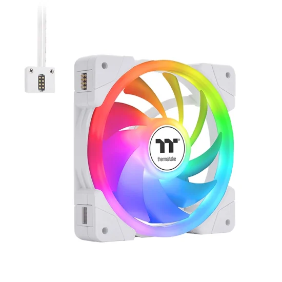 Thermaltake SWAFAN EX14 White RGB Magnetic PWM Radiator Fan TT Premium Edition (3-Fan Pack)
