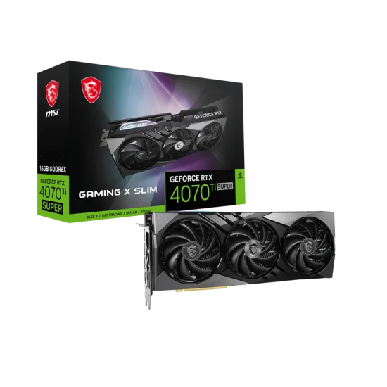 MSI GeForce RTX 4070 Ti SUPER 16G GAMING X SLIM 16GB GDDR6X Graphics Card