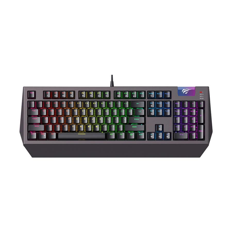 Havit KB872L Wired Multi-Function RGB Backlit (Blue switch) Black-Ochre Gaming Keyboard