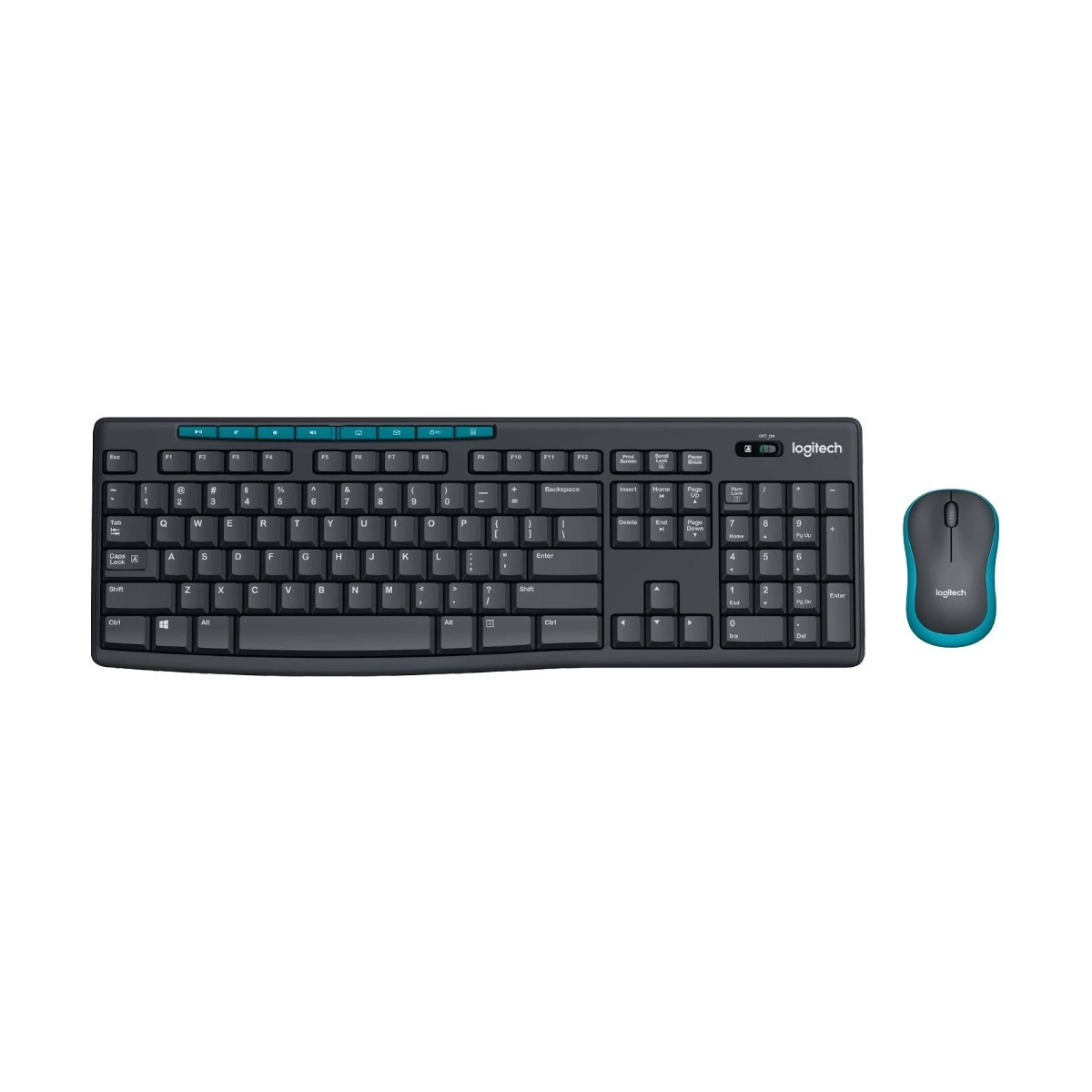 Logitech MK275 Black-Blue Wireless Keyboard & Mouse Combo