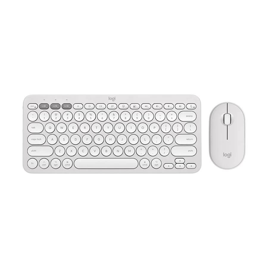 Logitech Pebble 2 Tonal White Bluetooth Keyboard & Mouse Combo