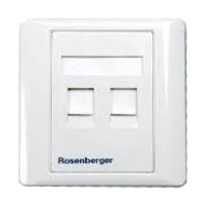 Rosenberger Plane White Face Plate (Double Port)
