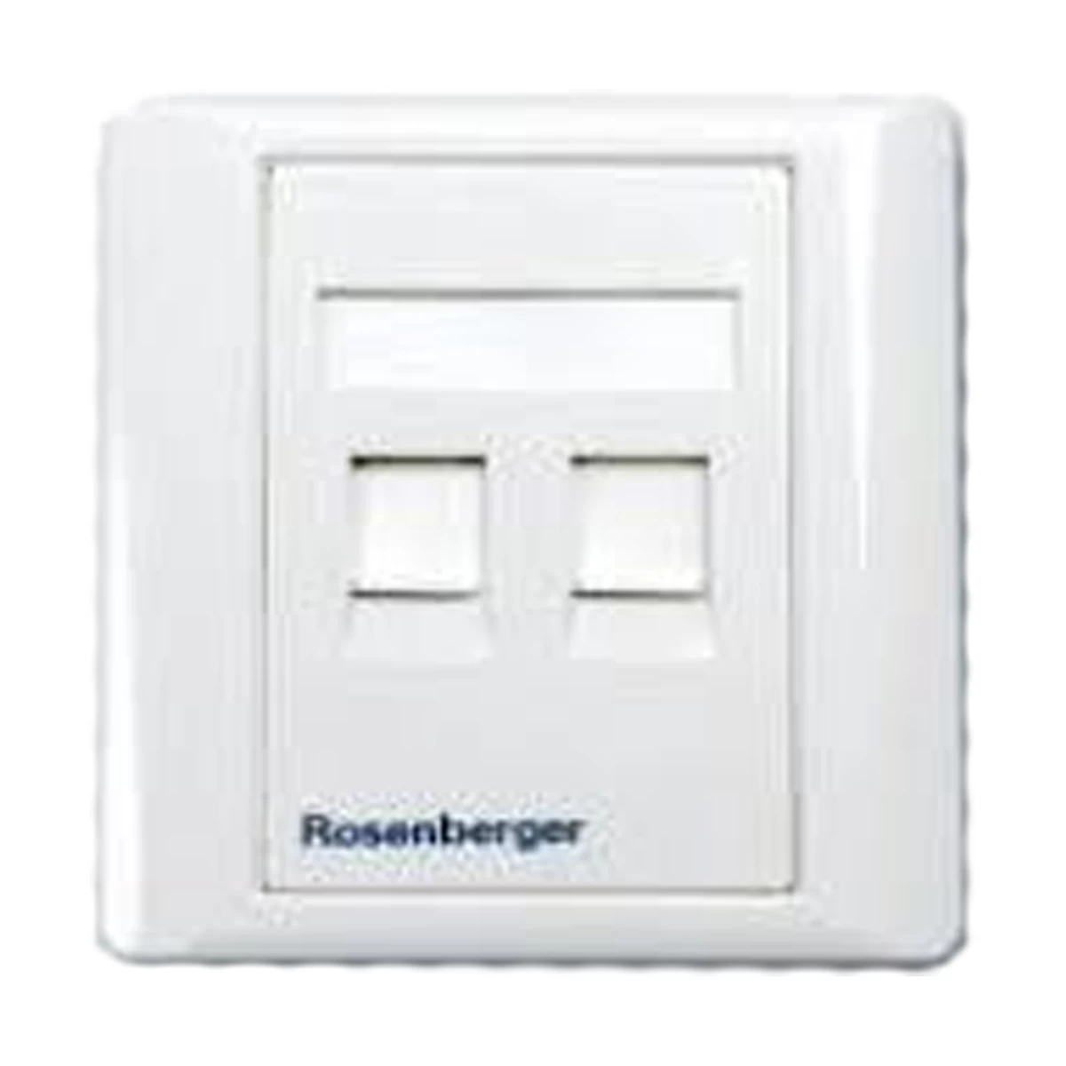 Rosenberger Plane White Face Plate (Double Port)