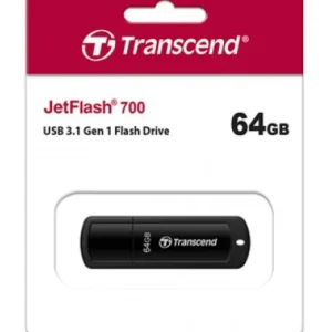 Transcend 64GB JetFlash 700 USB 3.1 Gen 1 Pen Drive Black