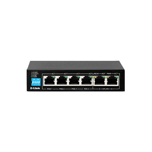 D-LINK DES-F1006P-E 6 PORT UNMANAGED POE SWITCH