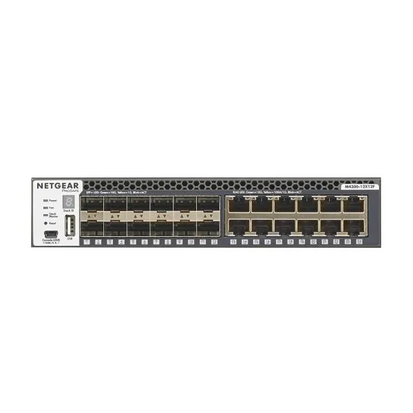 NETGEAR M4300-12X12F(XSM4324S) 12-Port SFP+ + 12-Port 10G Stackable Half-Width AV Line L3 Managed Switch