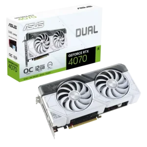 ASUS Dual GeForce RTX 4070 White OC Edition 12GB GDDR6X Graphics Card