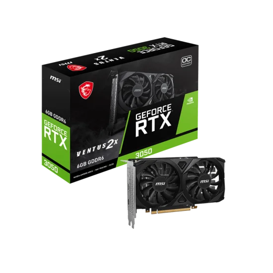 MSI GeForce RTX 3050 VENTUS 2X 6G OC 6GB GDDR6 Graphics Card