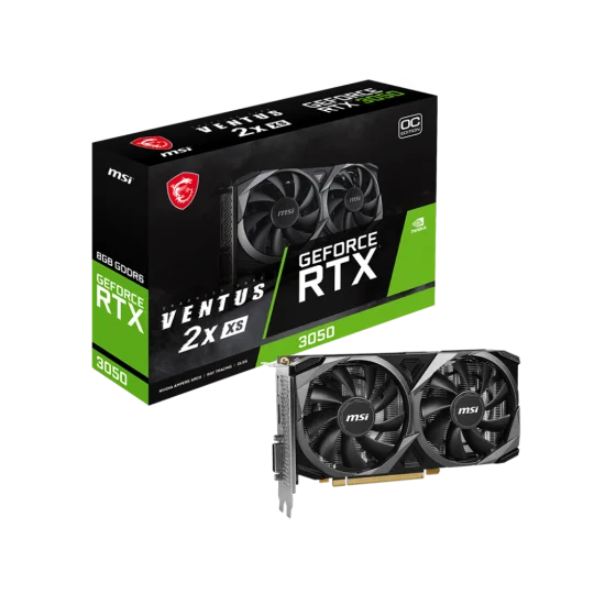 MSI GeForce RTX 3050 VENTUS 2X XS 8G OC 8GB GDDR6 Graphics Card