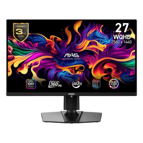 MSI MAG 271QPX QD-OLED 26.5″ 2K WQHD 360Hz QD-OLED Gaming Monitor