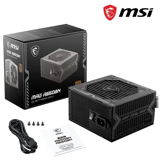 MSI MAG A650BN 650W 80+ Bronze Power Supply Unit (PSU)