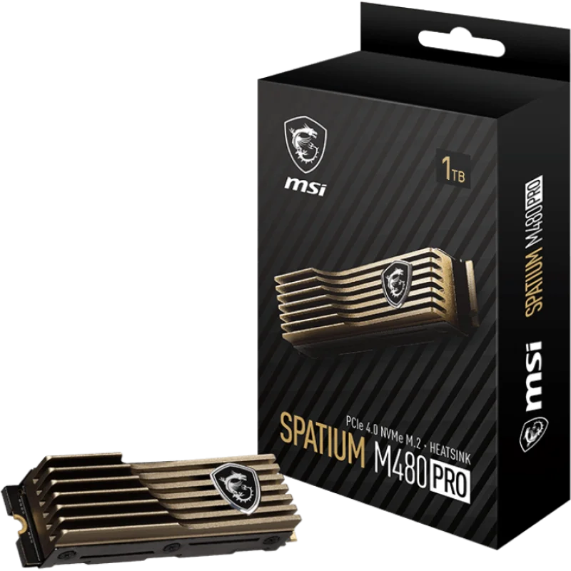 MSI SPATIUM M480 PRO 1TB PCIe Gen4x4 M.2 NVMe SSD HS