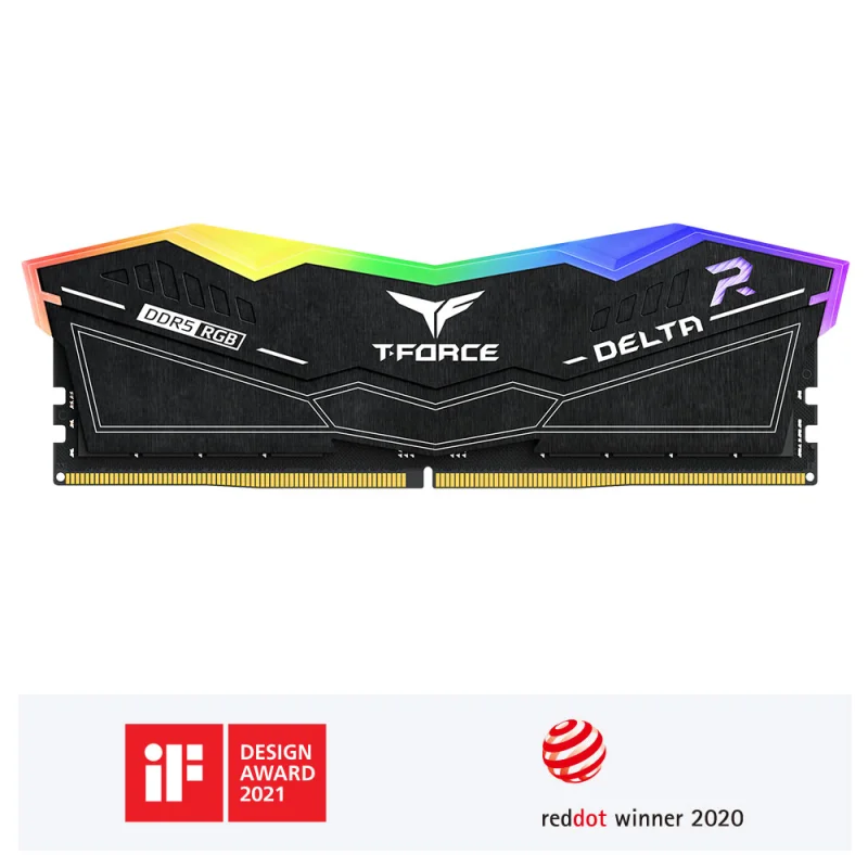 TEAM T-FORCE DELTA RGB BLACK 16GB DDR5 5600MHz CL36 Desktop Ram