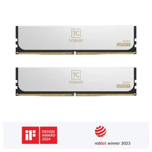 TEAM T-Create Expert DDR5 32GB (16GB*2) 6000MHz PC5 48000 CL38 Desktop RAM White