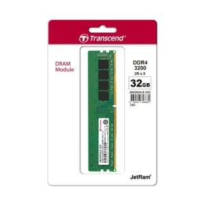 Transcend 32GB JM DDR4 3200Mhz U-DIMM 2Rx8 2Gx8 CL22 1.2V Desktop RAM