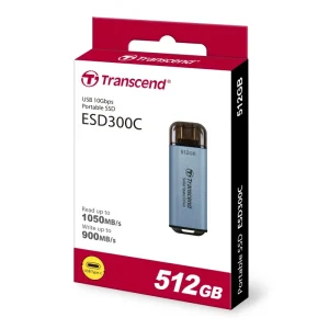 Transcend 512GB ESD300C Type C Portable SSD SKY BLUE