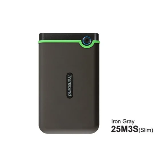 Transcend 1TB StoreJet 25M3S Portable Hard Disk Drive (HDD) Military Green Slim