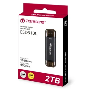 Transcend 2TB ESD310C Type C Portable SSD Black