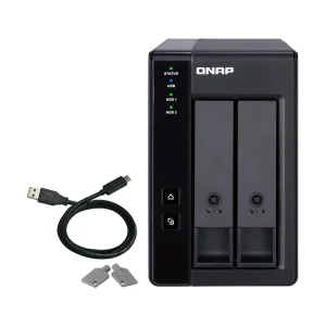 QNAP TR-002 2 Bays Type-C USB / SATA III Expansion Unit or Network Storage (3 Year Warranty)