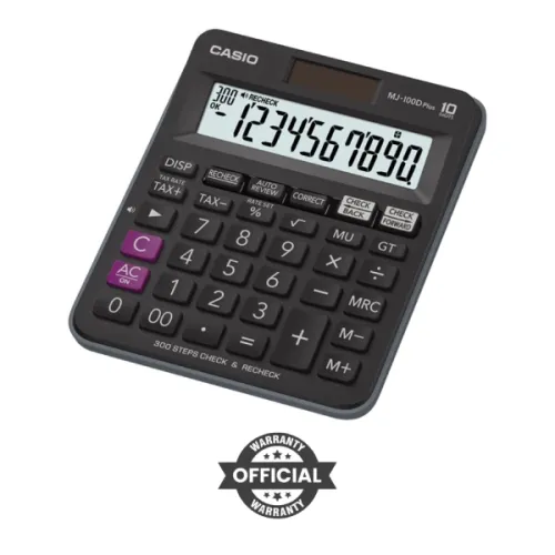 Casio MJ-100D Plus Check & Recheck Basic Calculator – Precision Meets Convenience