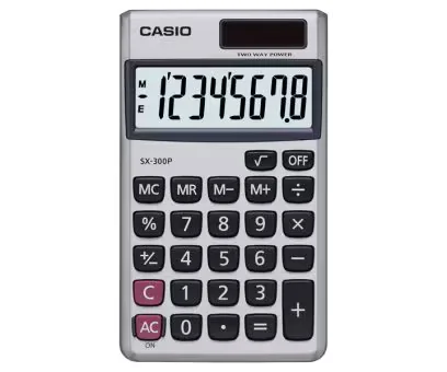 Casio SX-300P-W Portable Basic Calculator – Sleek Design Meets Functional Efficiency