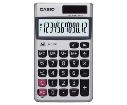 Casio SX-320P-W Portable Basic Calculator – Efficient and Durable