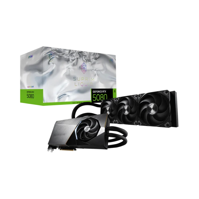 MSI GeForce RTX 5080 16G SUPRIM LIQUID SOC 16GB GDDR7 Graphics Card