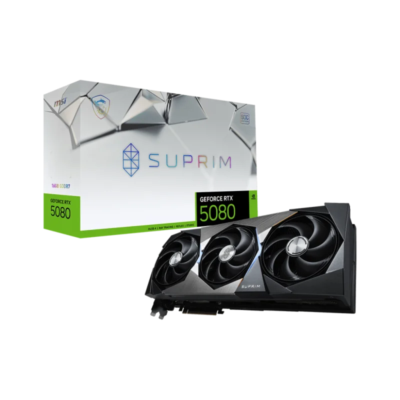 MSI GeForce RTX 5080 16G SUPRIM SOC 16GB GDDR7 Graphics Card
