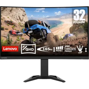 Lenovo G32qc-30 32" 165Hz QHD Curved Gaming Monitor