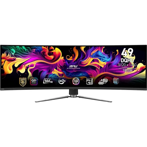 MSI MPG 491CQP QD-OLED 49″ DQHD 144Hz Curved Gaming Monitor