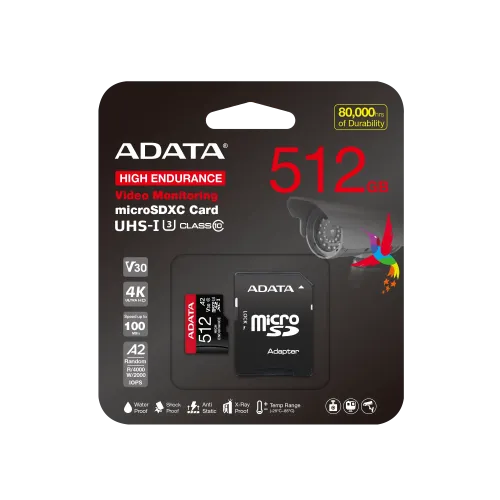 ADATA High-Endurance 512GB UHS-I Class 10 microSDXC Memory Card