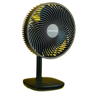 Awei F23 Portable USB Rechargeable Desk Fan (4000mAh)- Black Color