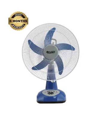 Click Rech. Table Fan-14”(Blue)-USB Charger