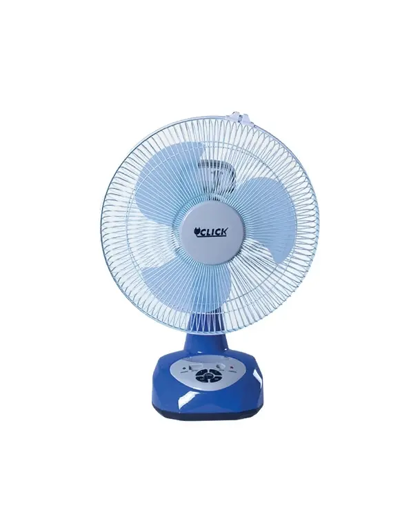 Click Rechargeable Table Fan 12″ (Blue) with USB Charger
