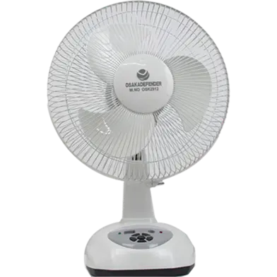 Defender OSK-2912 Rechargeable Table Fan (White, 12 Inch)